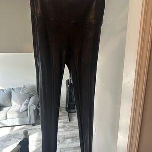 SPANX Shiny Black Leggings